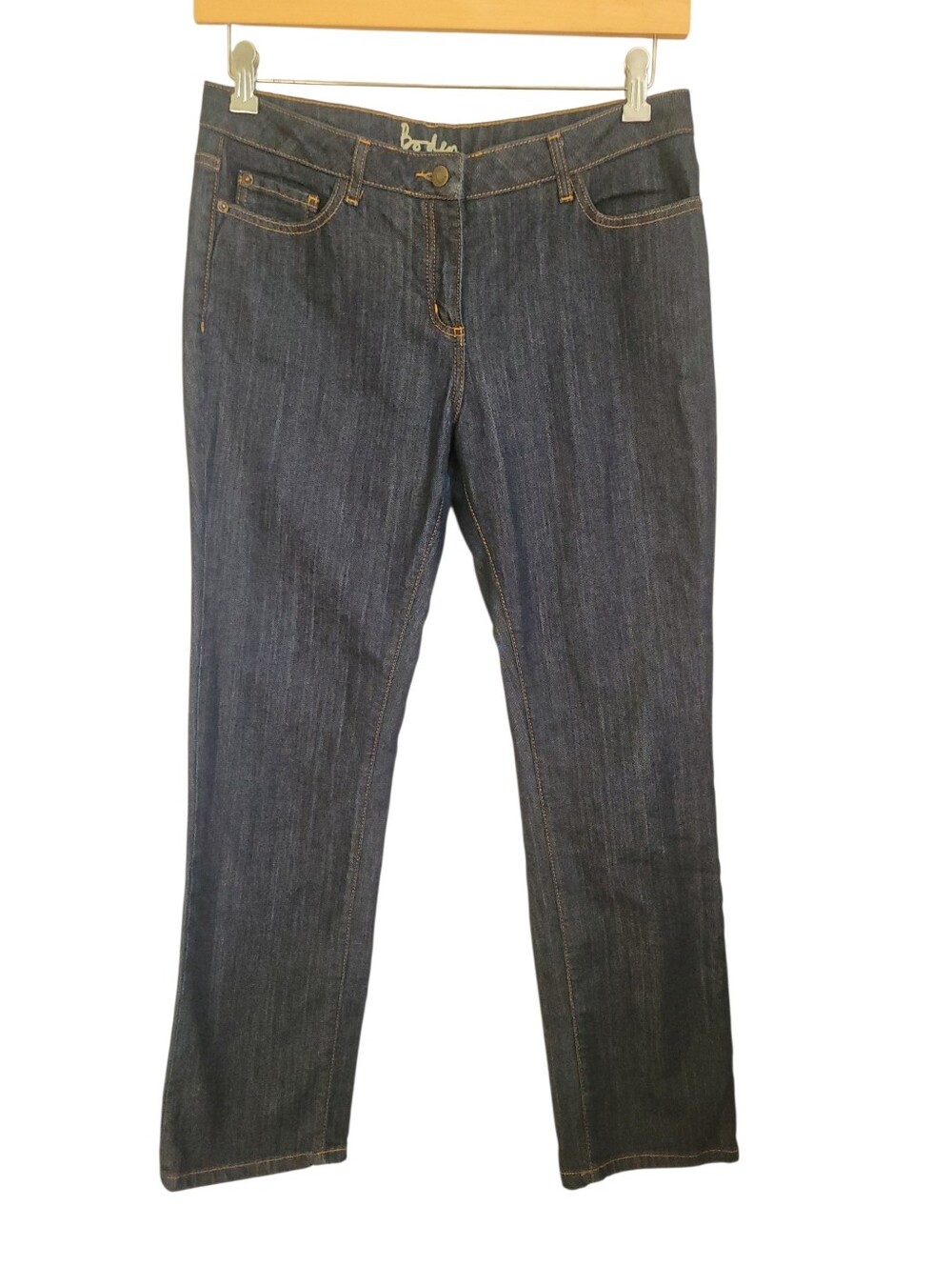 Boden Dark Wash Straight Leg Stretch Jeans Women's US 10 Petite Denim
